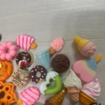 10pcs Cute Mini Candy Donut Bread Doll Food Scale Dollhouse Miniature Kawaii Accessories Home Craft Decor Cake Kids Kitchen Toys