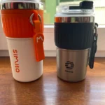 Stainless Steel Coffee Cup Coffee Mug Thermos Cup Portable Travel Mug With Lifting Rope Leak-Proof Non-Slip 500ml/400ml