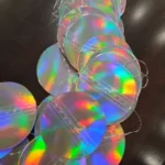 4M Silver Iridescent Paper Banner Frozen Party Supplies Birthday Decoration Adult Kids Boy Girl Gender Reveal Wedding Decor