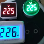 AC230V LED Digital Display Voltmeter Indicator Voltage Meter Light/Pilot Lamp EU Plug Electrician Tool