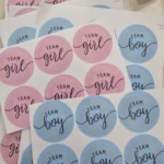 60/120pcs Team Boy Team Girl Stickers Boy or Girl Sticker for Gender Reveal Party Decoration Baby Shower Supplies Gift Box Label