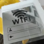 Acrylic Mirror WiFi Sign Sticker for Public Places House Shops Handwriting Account and Password Wifi Notice Board Signs