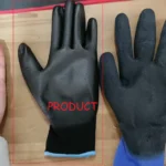 24Pieces/12 Pairs Safety Working Gloves Black Pu Nylon Cotton Glove Industrial Protective Work Gloves NMSafety Brand Supplier