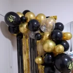 Black Gold Balloon Garland Arch Kit Confetti Latex Balloon Happy 18 30 40 50 Year Old Birthday Party Decor Adults Anniversary