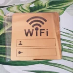 Acrylic Mirror WiFi Sign Sticker for Public Places House Shops Handwriting Account and Password Wifi Notice Board Signs