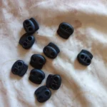 New 10pcs Cord Lock Plastic Stopper Cord Ends Toggles Clip Buckle Button Black Frost Shoelace Sportswear DIY Bag Accessory