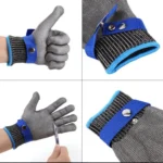 Stainless Steel Grade 5-9 Anti-cut Wear-resistant Slaughter Gardening Hand Protection Labor Insurance Steel Wire Gloves 1PC