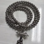 Tactical 8MM Steel Chain 118-128 Ps Buddha Beads Self Defense Hand Bracelet Necklace EDC Outdoor Tools Self Protection Survival