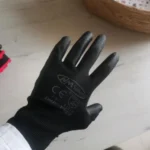 24Pieces/12 Pairs Safety Working Gloves Black Pu Nylon Cotton Glove Industrial Protective Work Gloves NMSafety Brand Supplier