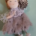 Cute Plush Antler Angel Girl Pendant Christmas Tree Pendant Decoration Natal Noel Decorated Christmas Decorations 2024